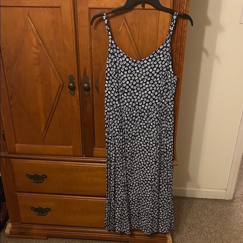 Floral Blue and White Women's Dress